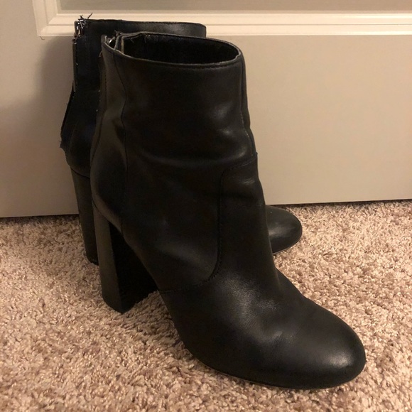 French Connection Stacked Heel Booties 👢 - Picture 1 of 5